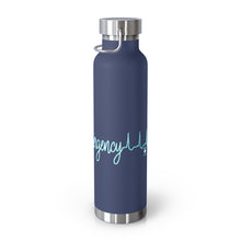Load image into Gallery viewer, Emergency Heart in Blue/white 22oz Vacuum Insulated Bottle