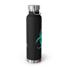 Load image into Gallery viewer, Teal Biohazard 22oz Vacuum Insulated Bottle