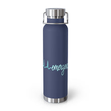 Load image into Gallery viewer, Emergency Heart in Blue/white 22oz Vacuum Insulated Bottle