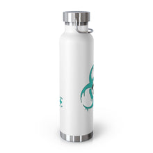 Load image into Gallery viewer, Teal Biohazard 22oz Vacuum Insulated Bottle