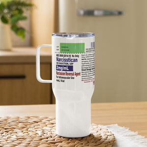 Pharma"pseudo"cals Narcistican Travel mug with a handle