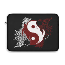 Load image into Gallery viewer, Yin Yang Koi Fish Laptop Sleeve in Black
