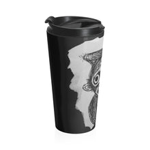 Load image into Gallery viewer, Simian Black Lid Stainless Steel Travel Mug
