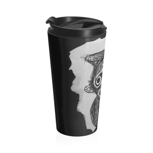 Simian Black Lid Stainless Steel Travel Mug