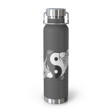 Load image into Gallery viewer, Yin Yang Koi in Black and White 22oz Vacuum Insulated Bottle
