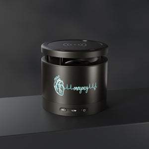 Emergency Heart Metal Bluetooth Speaker and Wireless Charging Pad