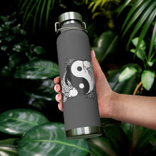 Load image into Gallery viewer, Yin Yang Koi in Black and White 22oz Vacuum Insulated Bottle
