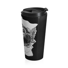 Load image into Gallery viewer, Simian Black Lid Stainless Steel Travel Mug
