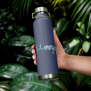 Emergency Heart in Blue/white 22oz Vacuum Insulated Bottle