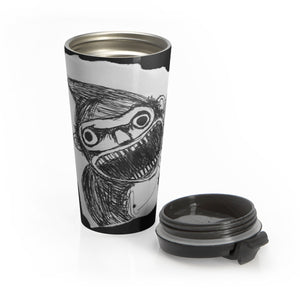Simian Black Lid Stainless Steel Travel Mug
