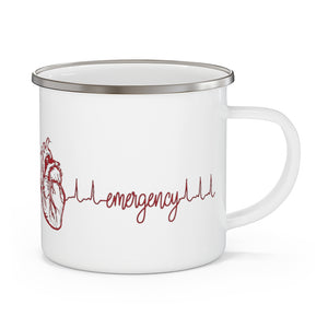 Emergency Heart  Small Enamel Campfire Mug