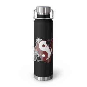 Yin Yang Koi Fish in Red and White 22oz Vacuum Insulated Bottle