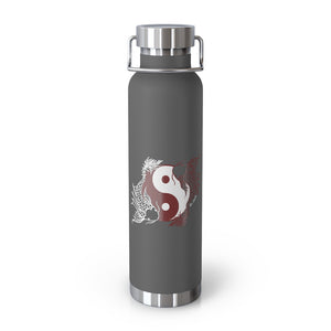 Yin Yang Koi Fish in Red and White 22oz Vacuum Insulated Bottle