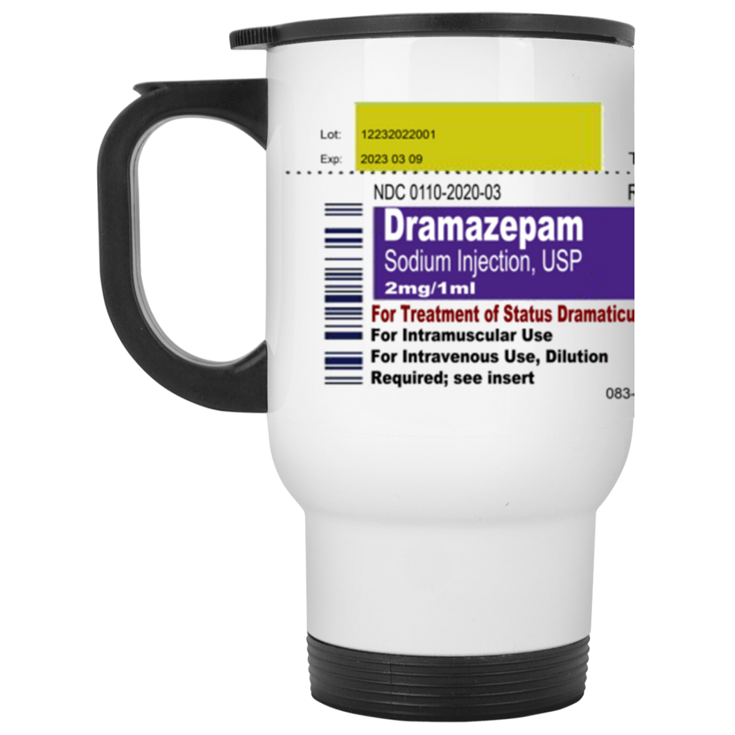Dramazepam White Travel Mug