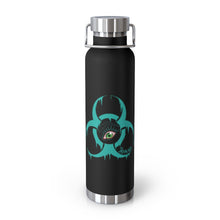 Load image into Gallery viewer, Teal Biohazard 22oz Vacuum Insulated Bottle
