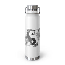 Load image into Gallery viewer, Yin Yang Koi in Black and White 22oz Vacuum Insulated Bottle
