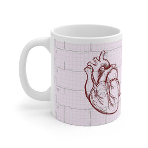 Cardiology White Ceramic Mug