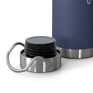 Emergency Heart in Blue/white 22oz Vacuum Insulated Bottle