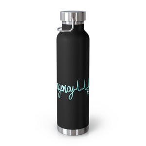 Emergency Heart in Blue/white 22oz Vacuum Insulated Bottle