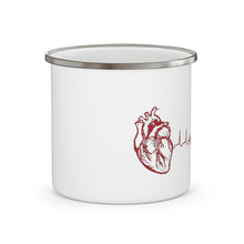 Load image into Gallery viewer, Emergency Heart  Small Enamel Campfire Mug
