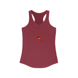 Women's Ideal Racerback Red Biohazard Tank