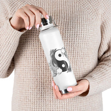 Load image into Gallery viewer, Yin Yang Koi in Black and White 22oz Vacuum Insulated Bottle
