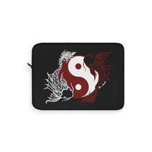 Load image into Gallery viewer, Yin Yang Koi Fish Laptop Sleeve in Black
