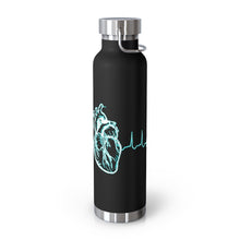 Load image into Gallery viewer, Emergency Heart in Blue/white 22oz Vacuum Insulated Bottle
