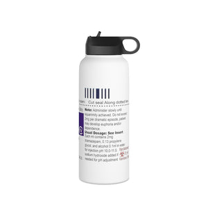 Dramazepam 32oz Stainless Steel Water Bottle, Standard Lid