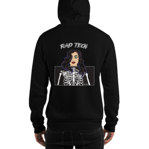 Rad Tech Girl Black Hair Hooded Sweatshirt