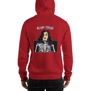 Rad Tech Girl Black Hair Hooded Sweatshirt