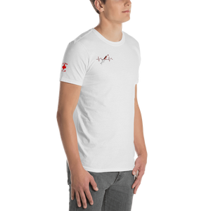 Dr. Jiynxd Short-Sleeve Unisex T-Shirt with EKG Sleeve