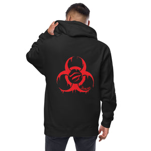 Biohazard Joined Unisex fleece zip up hoodie