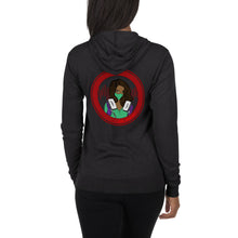 Load image into Gallery viewer, Vfib Jiynxd Black Hair/Dark Skin Unisex zip hoodie
