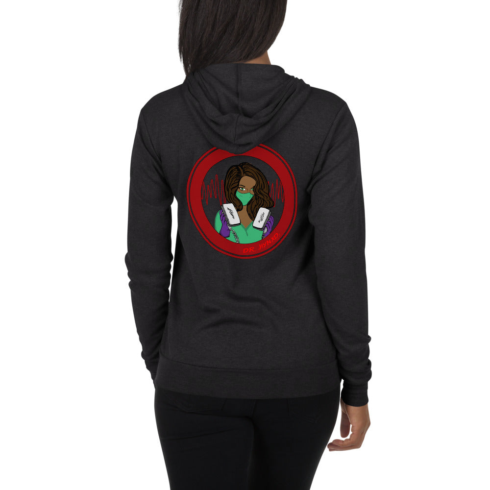 Vfib Jiynxd Black Hair/Dark Skin Unisex zip hoodie