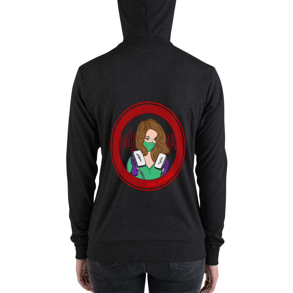 Vfib Jiynxd Light Brown Hair/Light Skin Unisex zip hoodie