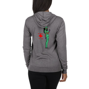 Dr. Jiynxd (Dark Hair/skin) Unisex zip hoodie