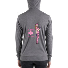 Load image into Gallery viewer, Pink Jiynxd (Light Brown Hair) Unisex zip hoodie
