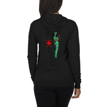 Load image into Gallery viewer, Dr. Jiynxd (Dark Hair/skin) Unisex zip hoodie
