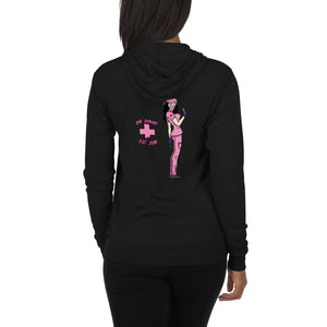 Pink Jiynxd (Black Hair/light Skin) Unisex zip hoodie