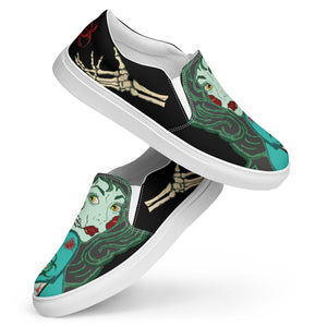 Jinxed Zombie Biohazard Women’s slip-on canvas shoes